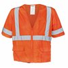 Ironwear Polyester Mesh Safety Vest Class 3 w/ Zipper & 6 Pockets (Orange/2X-Large) 1294-OZ-2XL